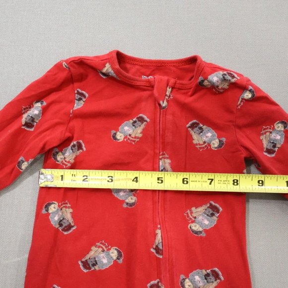 Polo Ralph Lauren Teddy Bear Sled Romper 0-6M Red Outfit Bodysuit Classic Core - Picture 3 of 5